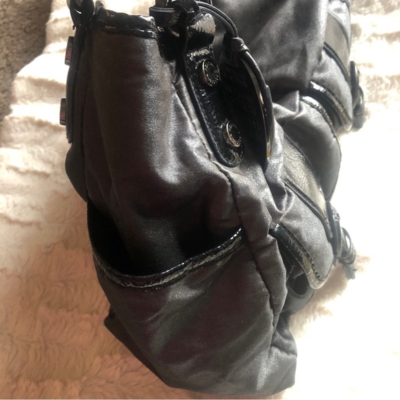 Kenneth Cole Reaction satchel bag metallic look fabric - Picture 9 of 14